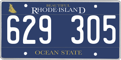 RI license plate 629305