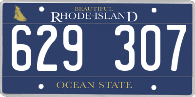 RI license plate 629307