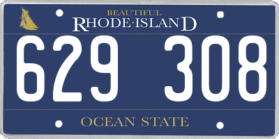 RI license plate 629308