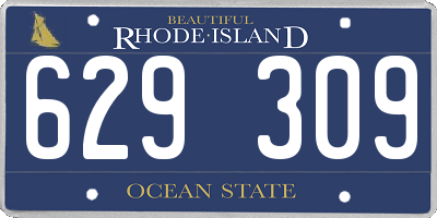 RI license plate 629309