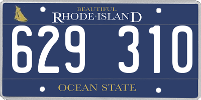 RI license plate 629310