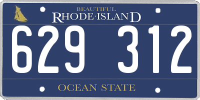 RI license plate 629312