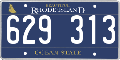 RI license plate 629313