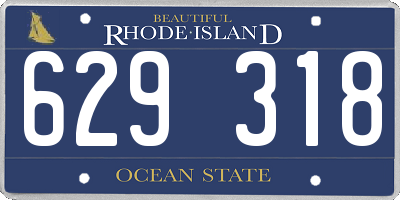 RI license plate 629318