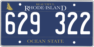 RI license plate 629322