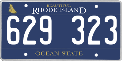 RI license plate 629323