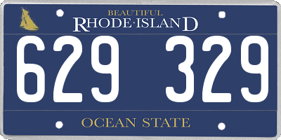 RI license plate 629329
