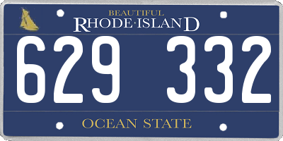 RI license plate 629332