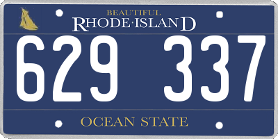 RI license plate 629337