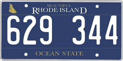 RI license plate 629344