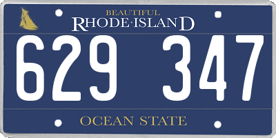 RI license plate 629347