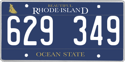 RI license plate 629349