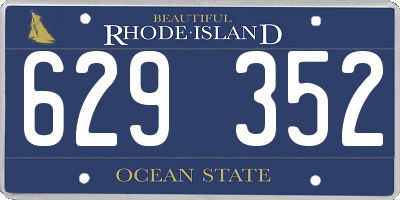 RI license plate 629352