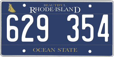RI license plate 629354