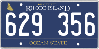 RI license plate 629356
