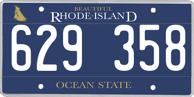 RI license plate 629358