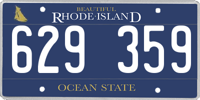 RI license plate 629359
