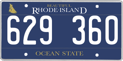 RI license plate 629360