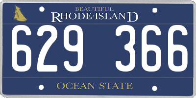 RI license plate 629366
