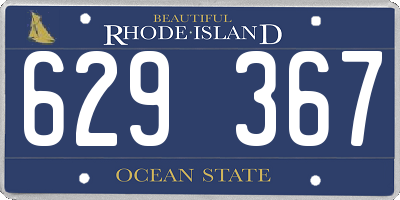 RI license plate 629367