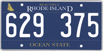 RI license plate 629375