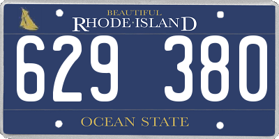 RI license plate 629380