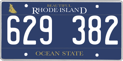 RI license plate 629382