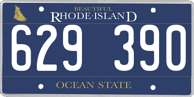 RI license plate 629390