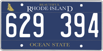 RI license plate 629394