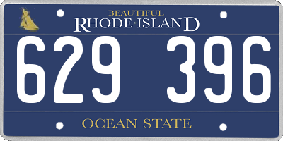RI license plate 629396