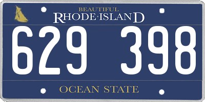 RI license plate 629398