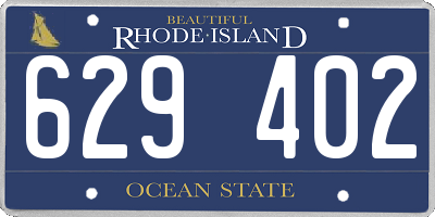 RI license plate 629402