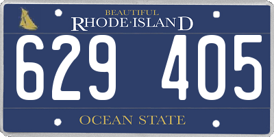 RI license plate 629405