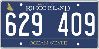 RI license plate 629409