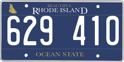 RI license plate 629410