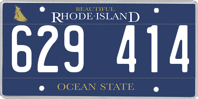 RI license plate 629414
