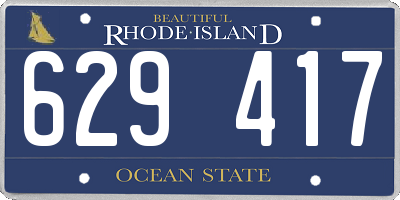 RI license plate 629417