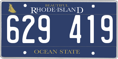 RI license plate 629419