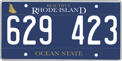 RI license plate 629423
