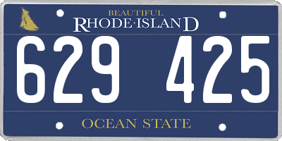 RI license plate 629425