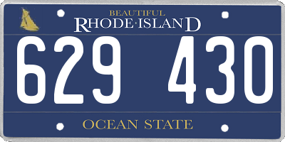 RI license plate 629430