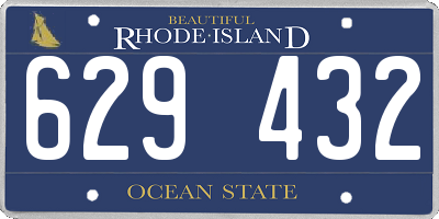 RI license plate 629432