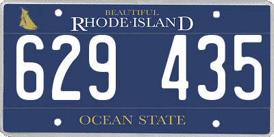 RI license plate 629435