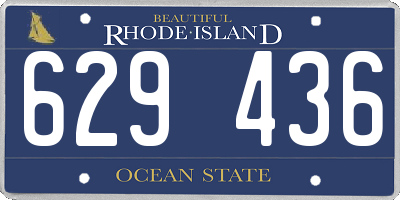 RI license plate 629436