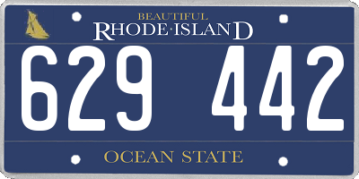 RI license plate 629442