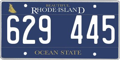 RI license plate 629445