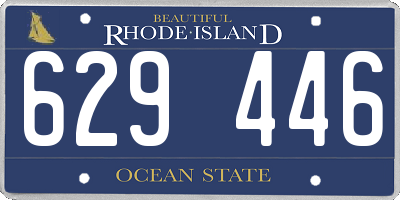 RI license plate 629446