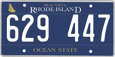 RI license plate 629447