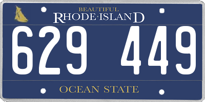 RI license plate 629449