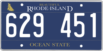RI license plate 629451